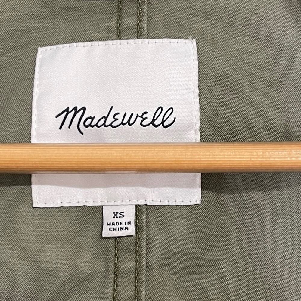 Madewell Olive Green Utility Cargo Fleet Jacket XS - Picture 10 of 10